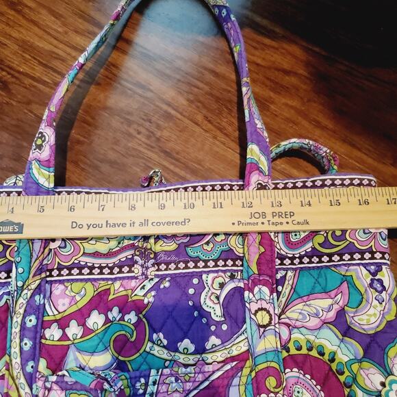 Vera Bradley Hipster Heather Paisley Large Purse or Travel Tote Women's Purple - Picture 12 of 12